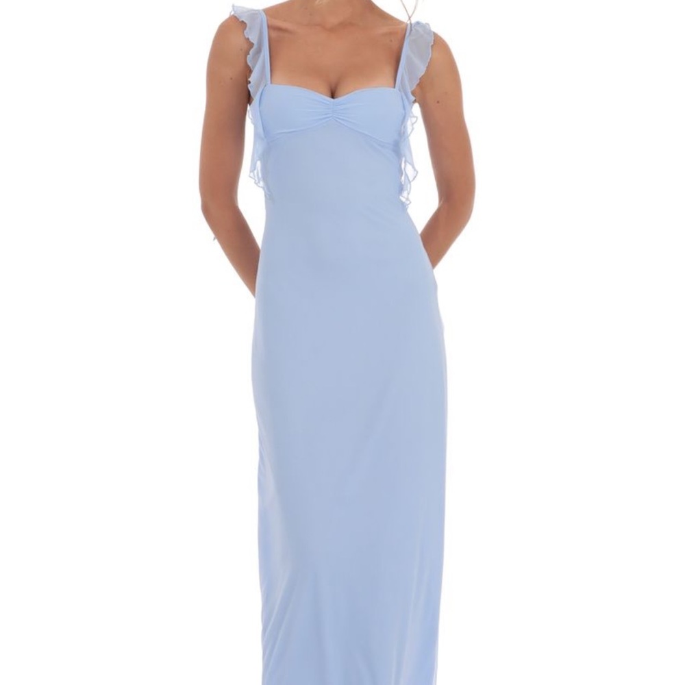 Lucy in the Sky Light Blue Maxi Dress